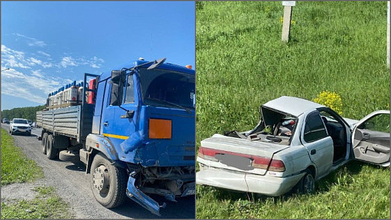 Под Новосибирском пассажирка Nissan погибла в аварии с грузовиком